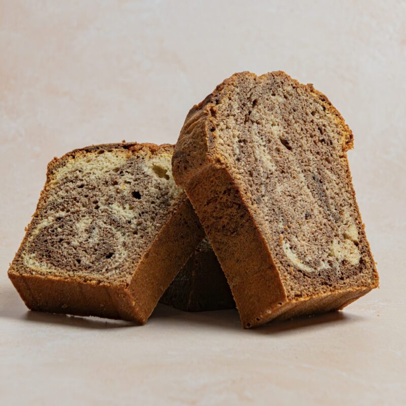 Part de cake marbré