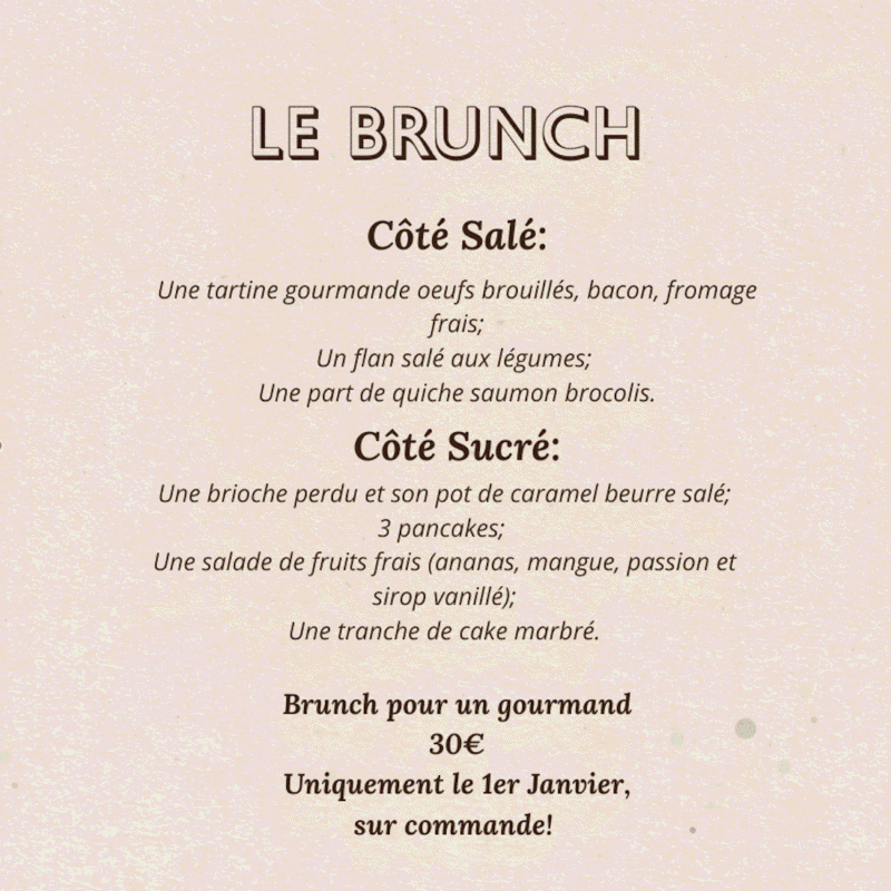 SOLD OUT - LE BRUNCH DE L'AN!